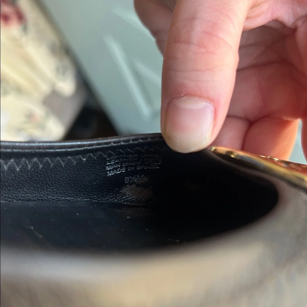 Tory Burch Reva Travel Ballet Flats Leather Gold Logo Perfect Black Women’s 8.5 - Picture 8 of 8